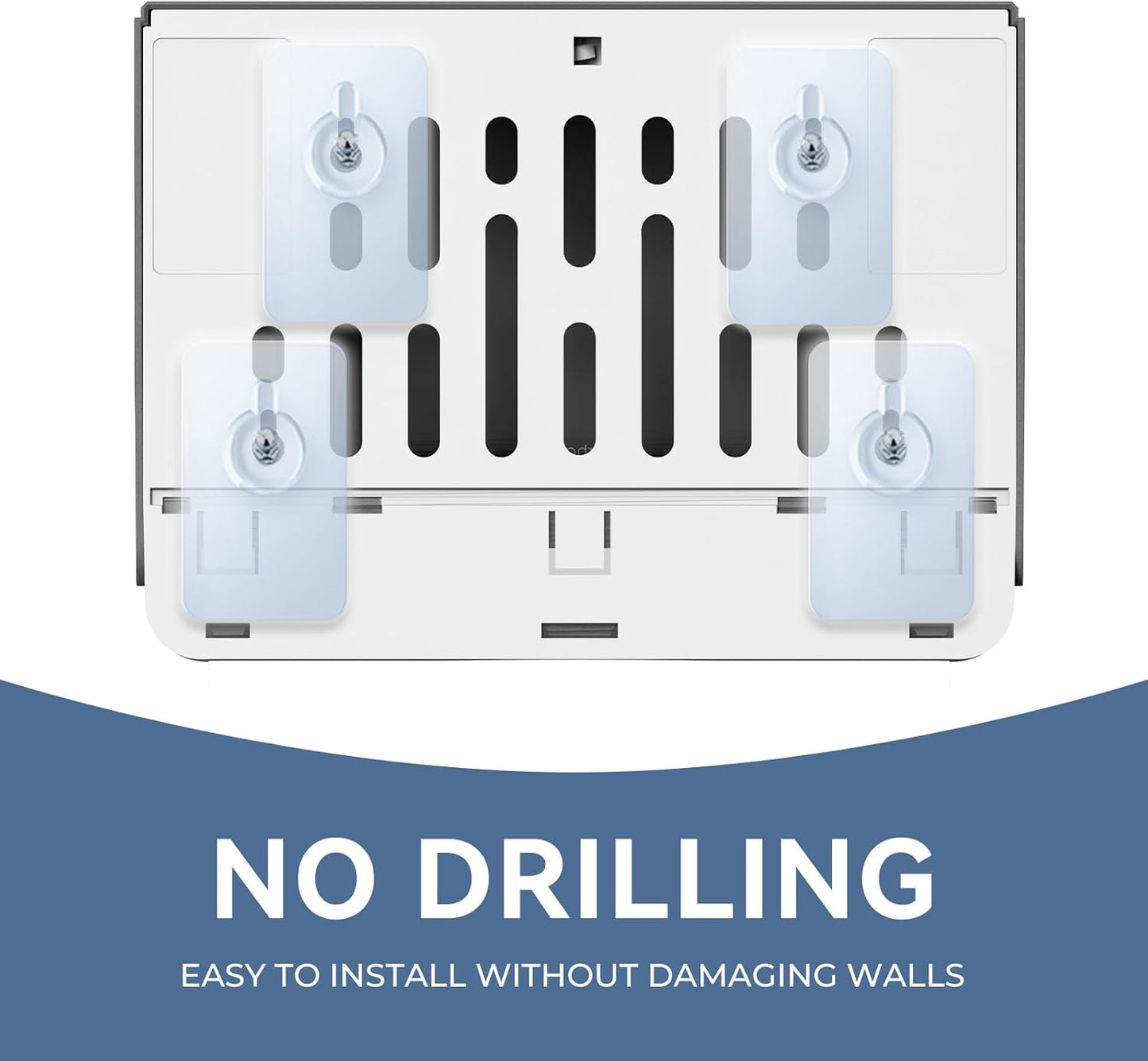 Paper Towel Dispenser Wall Mount, Adhesive No Drilling Multifold Trifold Cfold Commercial Hand Towel Dispenser (Black-PN6012)