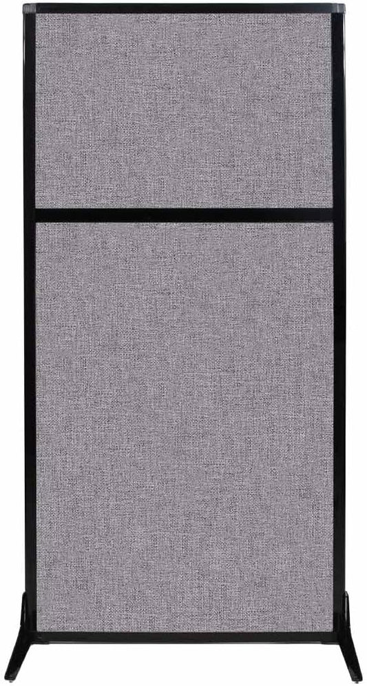 Versare Workstation Partition | Portable Wall Divider | Modern Office Cubicle | Free Standing Privacy Screen | Flexible Work Space | 33" x 70" Cloud Gray Fabric Panels