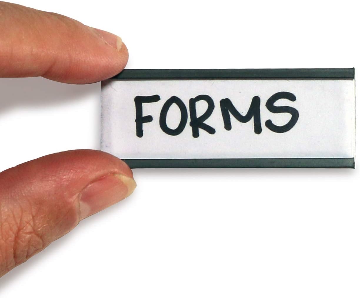 SmartSign Magnetic 'C' Channel Label Holders for Metal Racks and Shelves | 0.75" x 2" Pack of 25