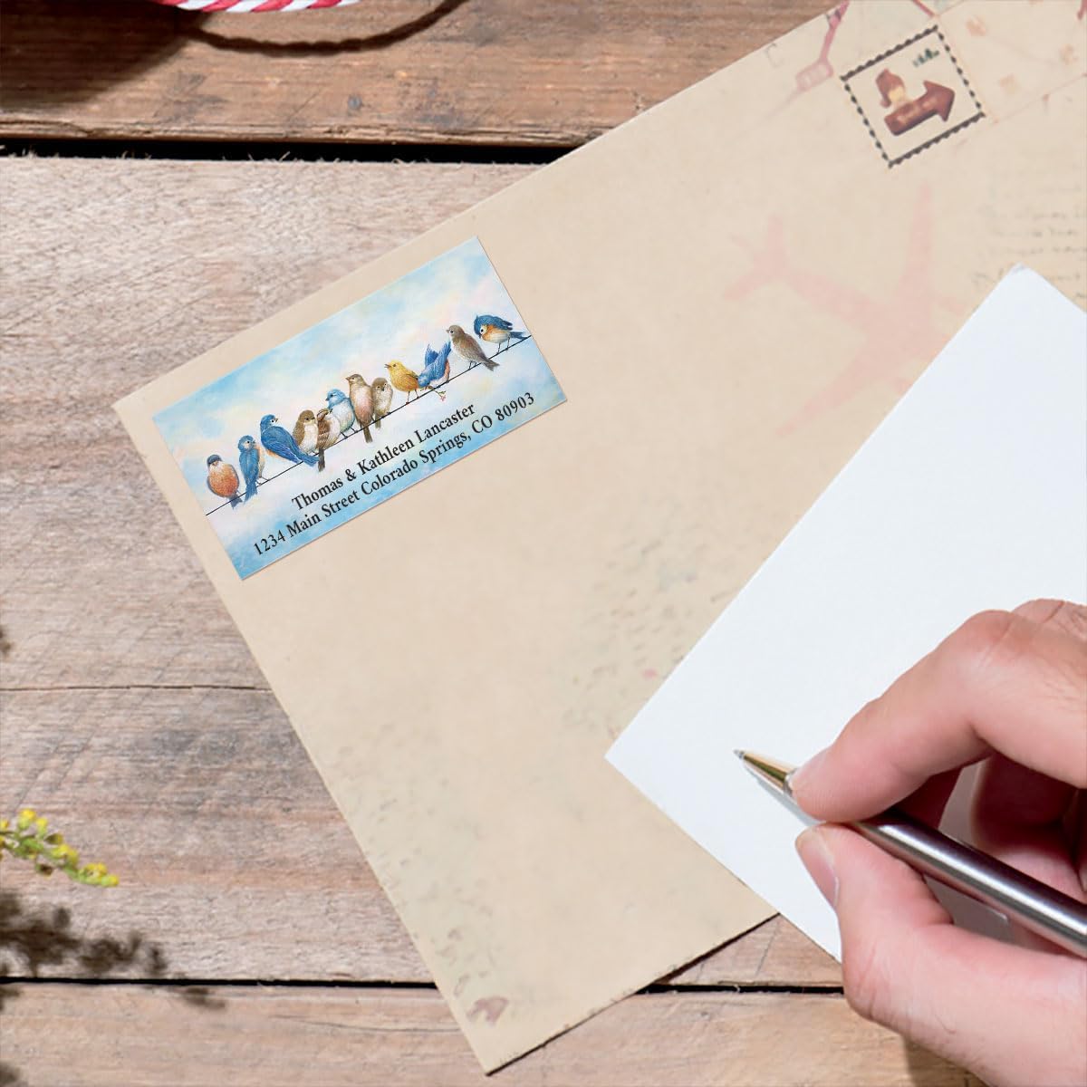 Colorful Images Spring Tweets Birds Return Address Mailing Labels, Personalize with Name & Addresses, Set of 144 Self Adhesive, Easy Peel Flat Label Sheets, 1 ⅛" x 2 ¼", 1 Design