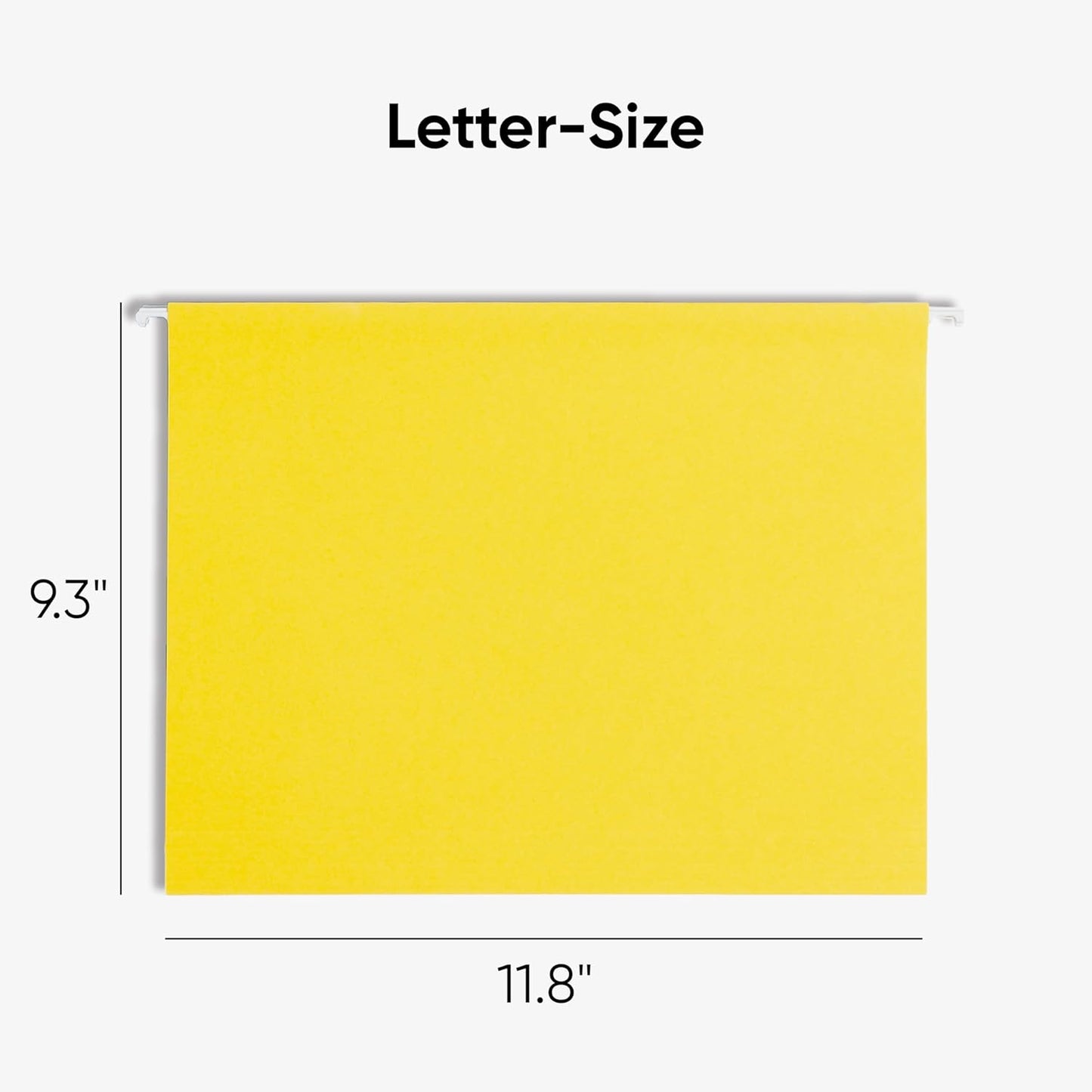 Smead Standard Hanging File Folders, 25 Count, Assorted Primaries, 1/5-Cut Adjustable Tabs, Letter Size (64059)