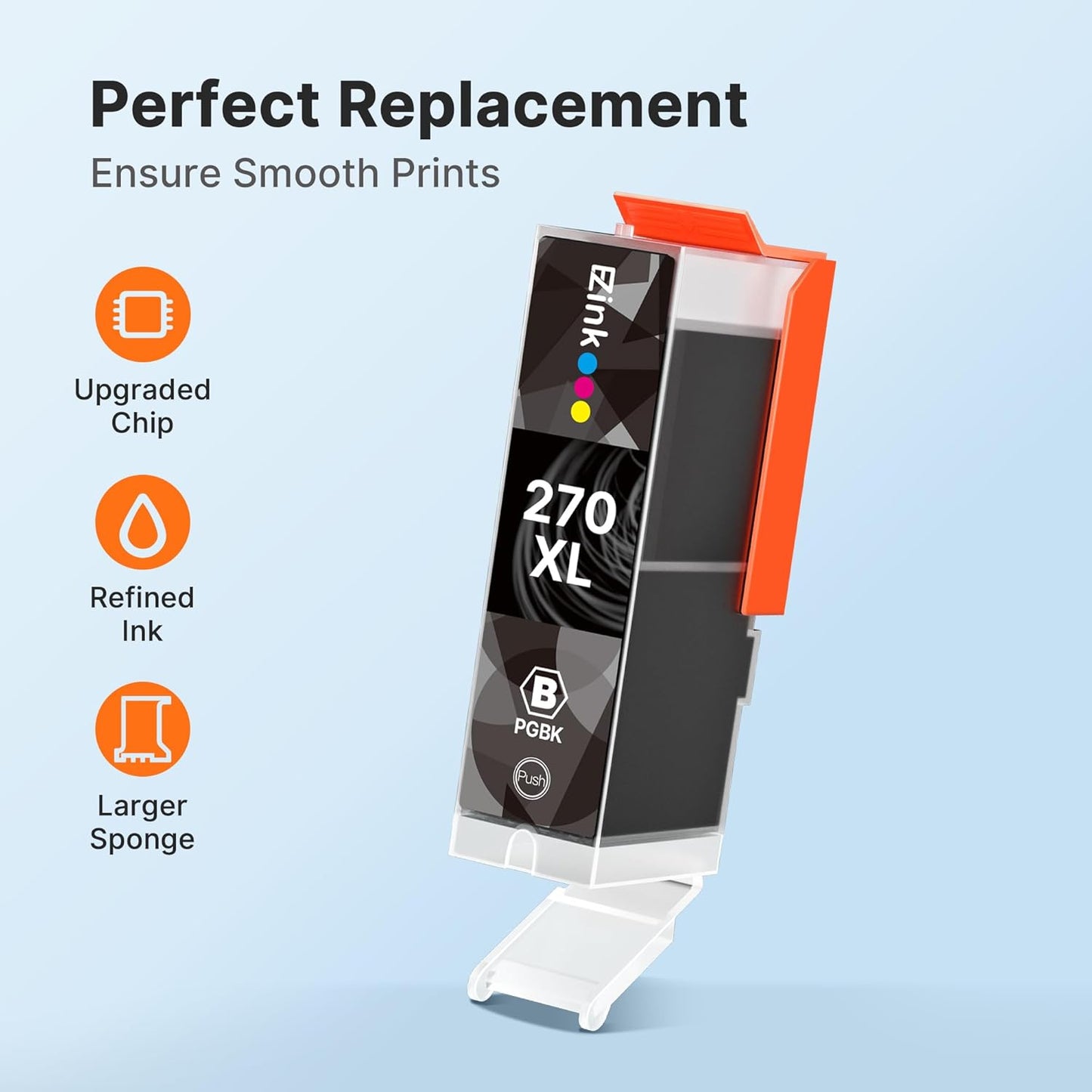 E-Z Ink Compatible Ink Cartridge Replacement for Canon PGI-270XL PGI270XL PGI270 XL PGI-270 to use with MG6821 TS6020 MG6820 MG5720 TS5020 TS8020 TS9020 MG7720 Printer (Large Black, 4 Pack)