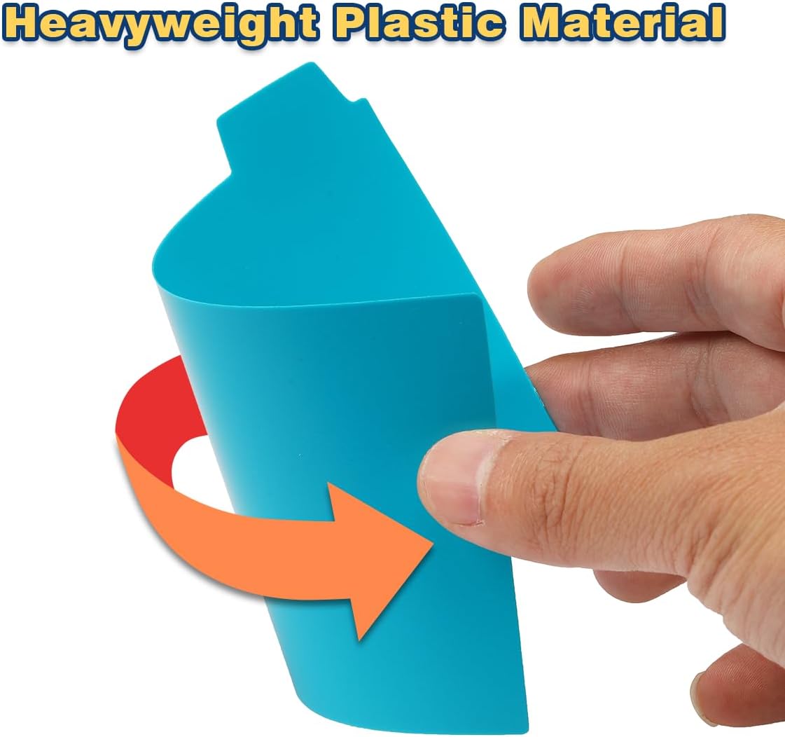 Chell 3x5 Plastic Index Card Dividers, Heavyweight Poly Index Card Guides A-Z for Flash Cards and Recipe Cards, with Alphabetical/Blank Stickers, Pack of 50