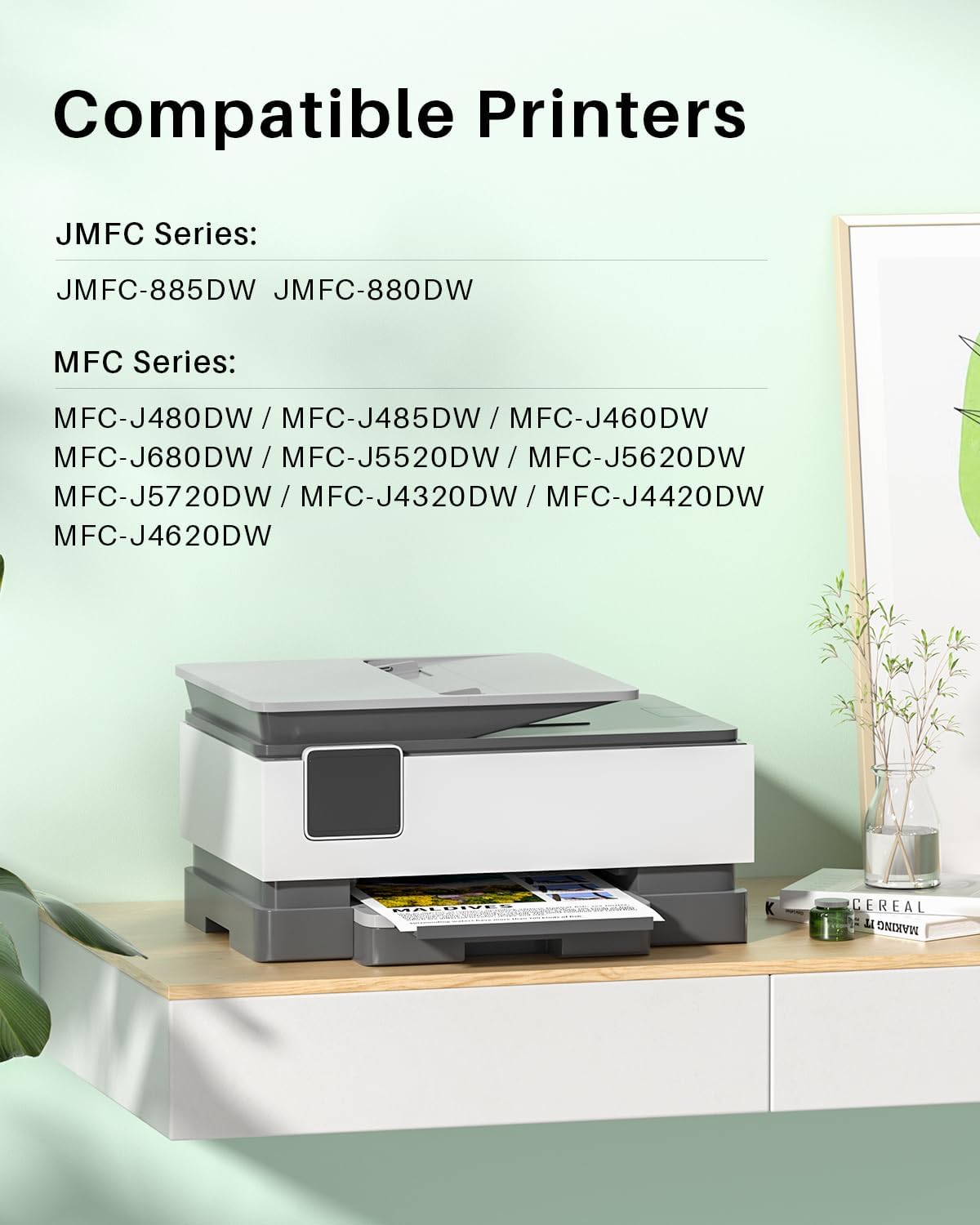 LC203XL Ink Cartridges 4 Pack Replacement for LC203 XL LC 203 Color Inks Use for MFC-J480DW MFC-J4420DW MFC-J880DW MFC-J885DW MFC-J680DW (BK/C/M/Y)