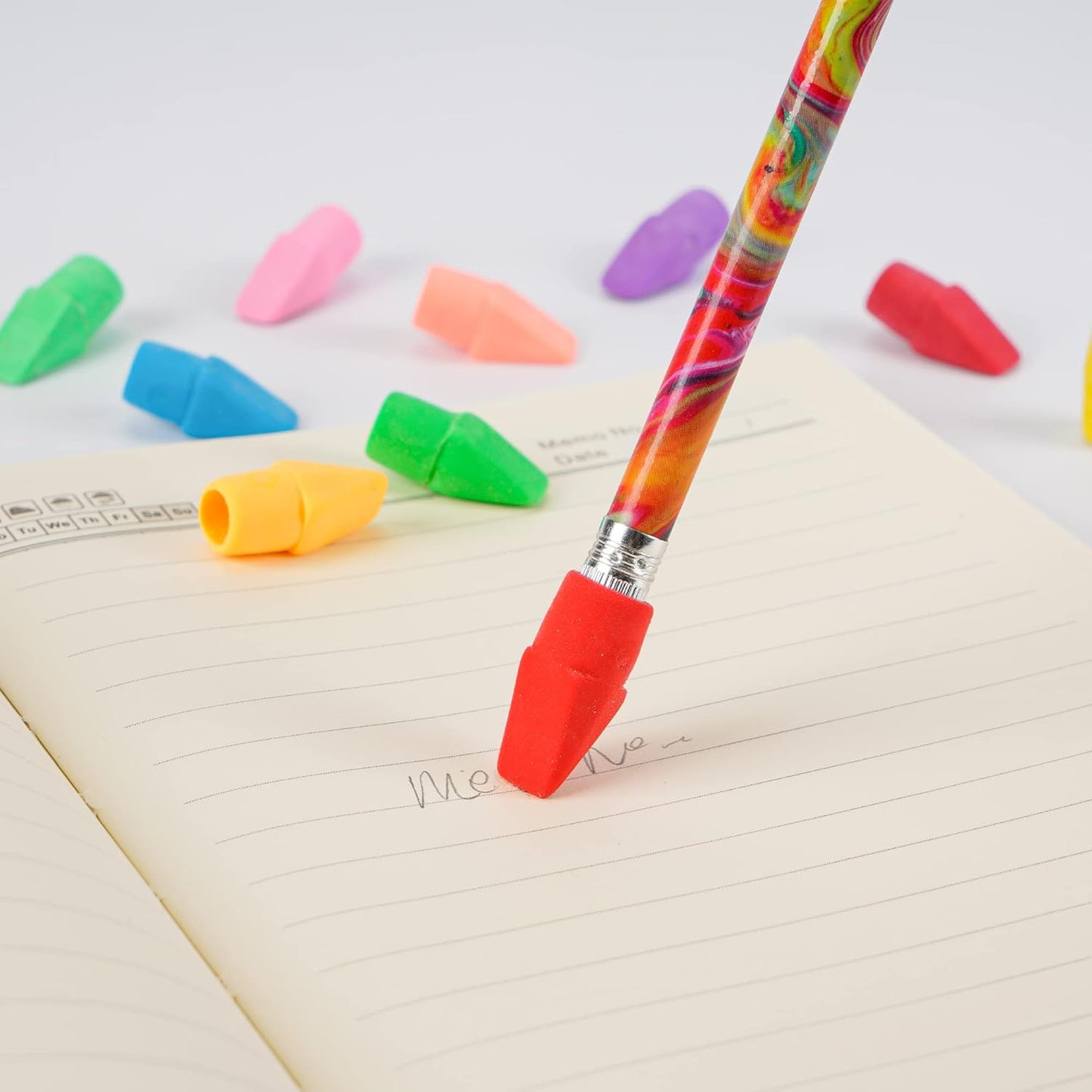 500 Pack Pencil Eraser Caps Pastel Colors Latex Free Pencil Pencil Eraser Toppers Arrowhead Caps Erasers for School Supplies,Deep Color