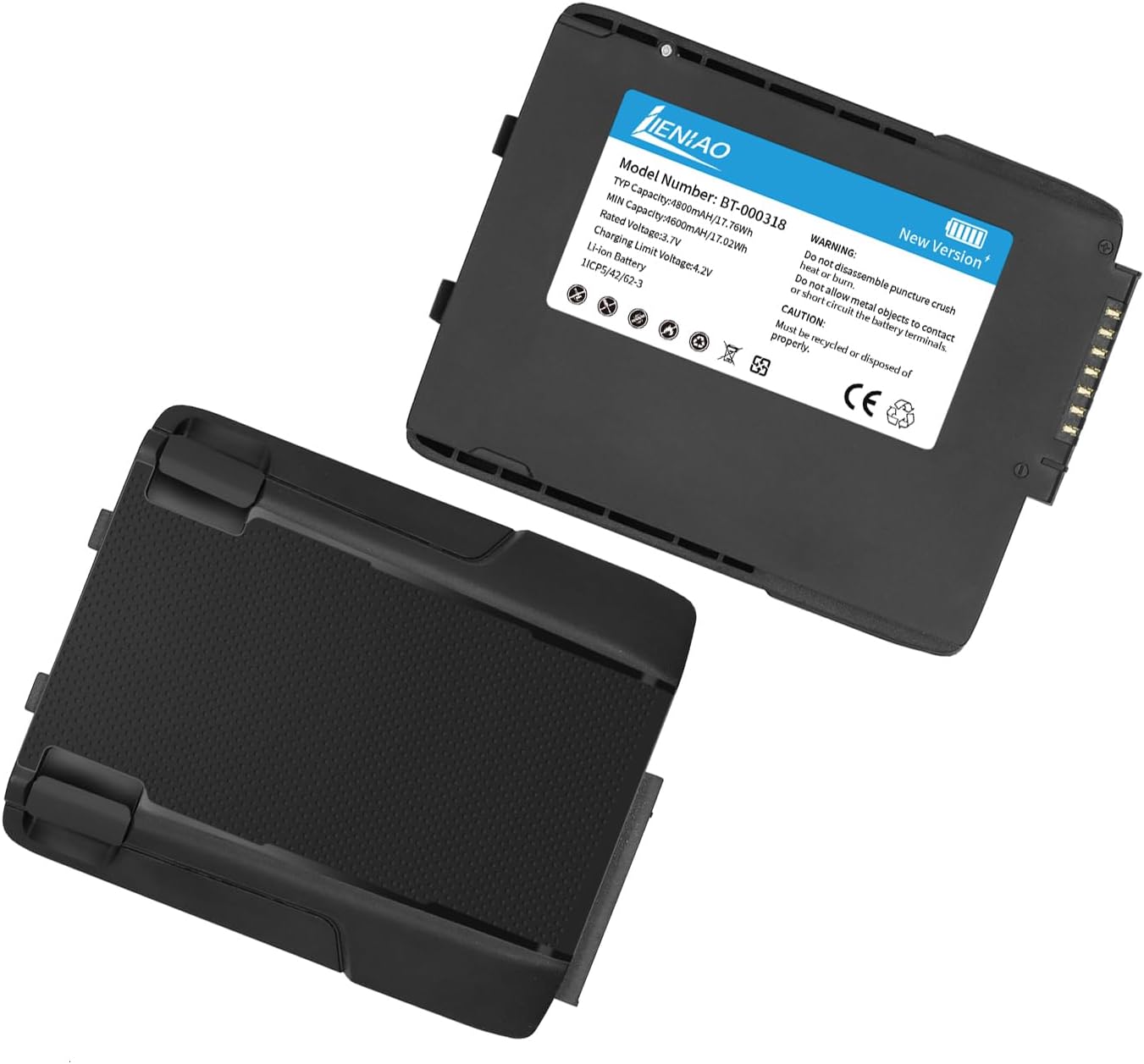 2 Pack for Zebra Scanner Battery TC77 BT-000318 [New Version 4800mAh] for Zebra TC77 Battery TC70 TC70x TC72 TC75 TC75x TC700H TC700K TC77HL TC720L Barcode Scanner BT-000318-01 (2)