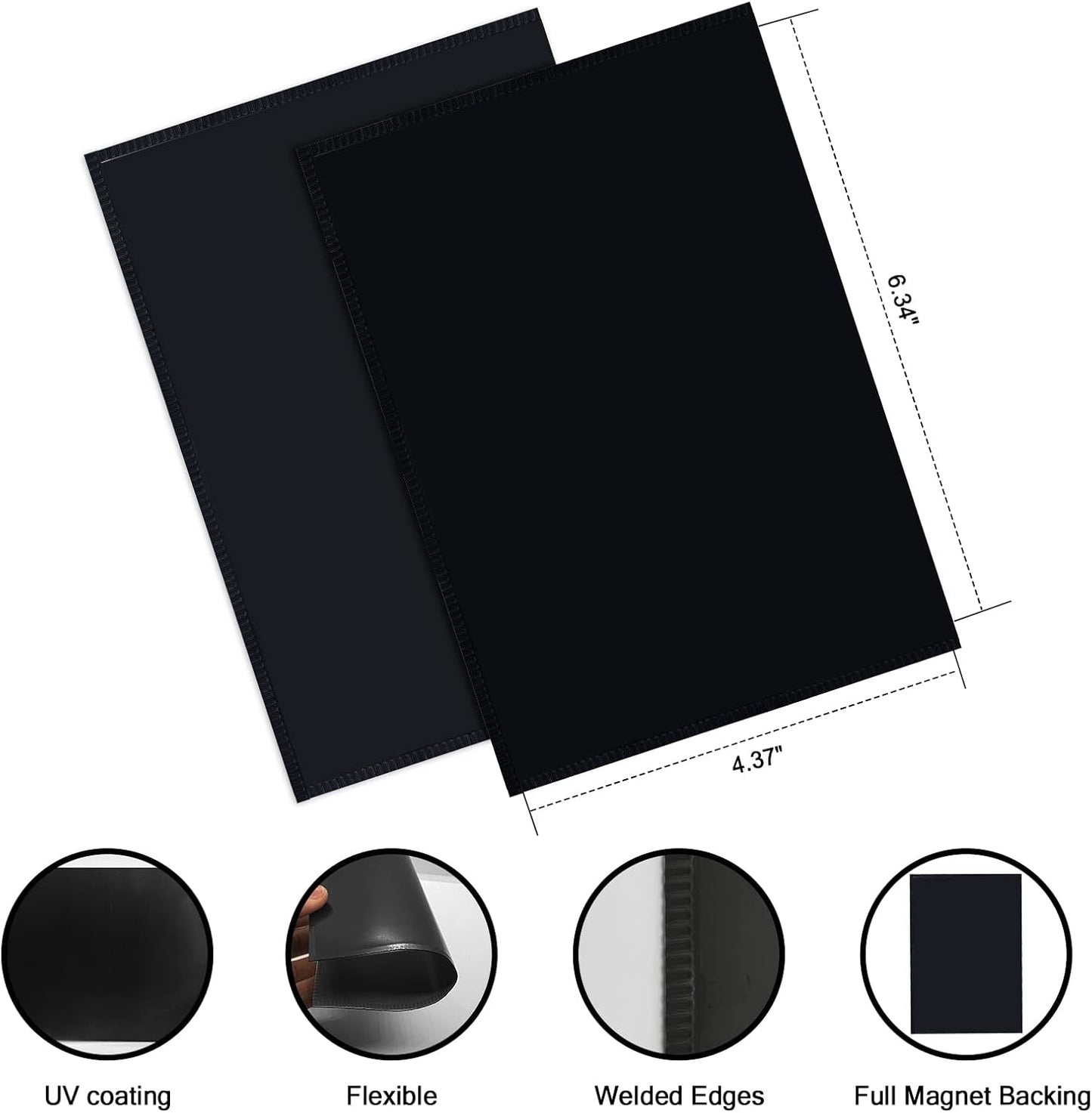 Black Magnetic Picture Frame 4X6 for Refrigerator,Photo Magnets Sleeves
