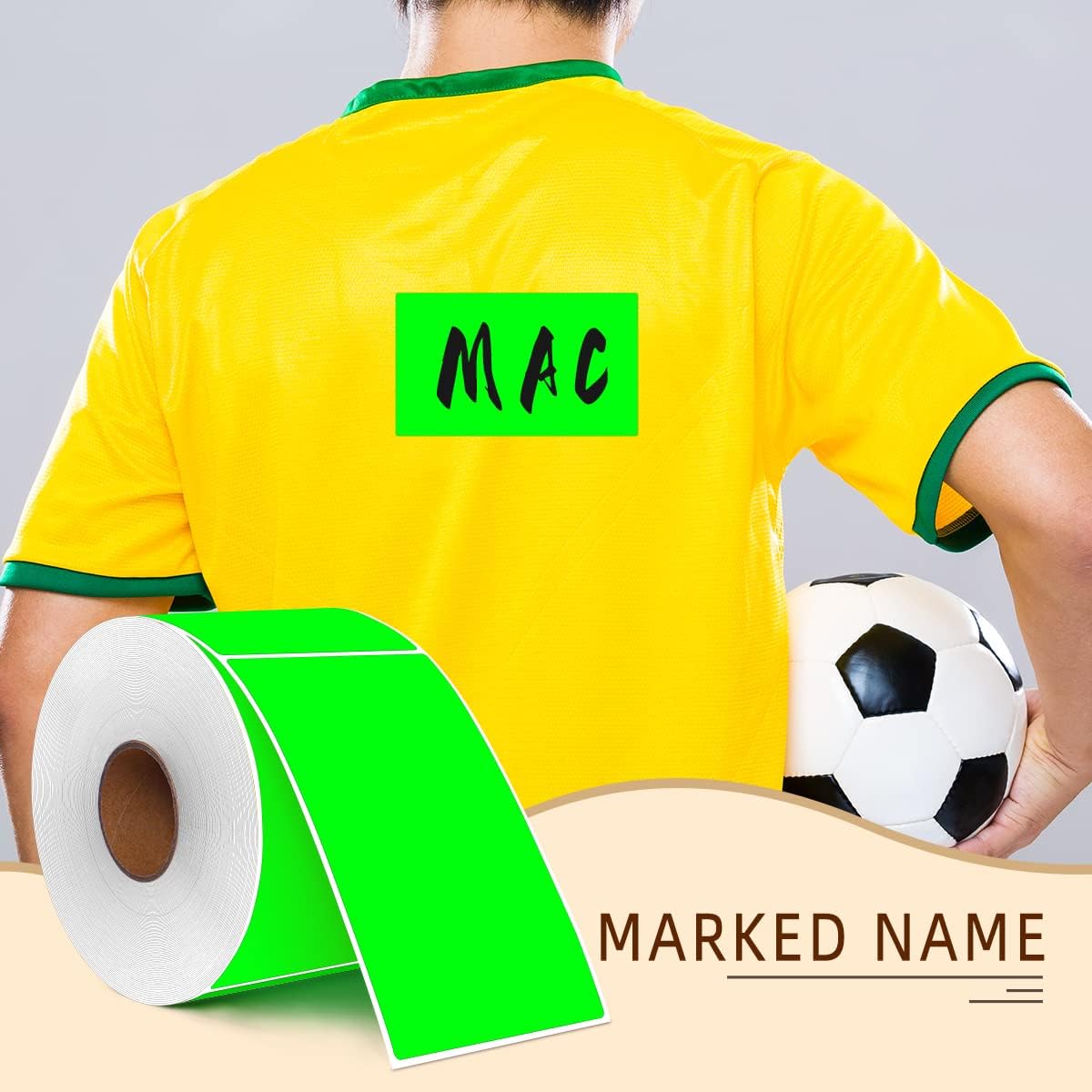 PARLAIM 3 X 5 Inch Rectangle Adhesive Color Coding Stickers,Square Inventory Label Stickers -500Per Dispenser Box (Fluorescent Green)