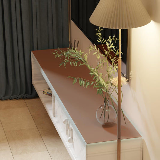 Dresser Top Cover - Can Be Used On Both Sides Waterproof and Easy to Clean Good Flatness Used for Dresser Table(Brown+Gray 10x44)