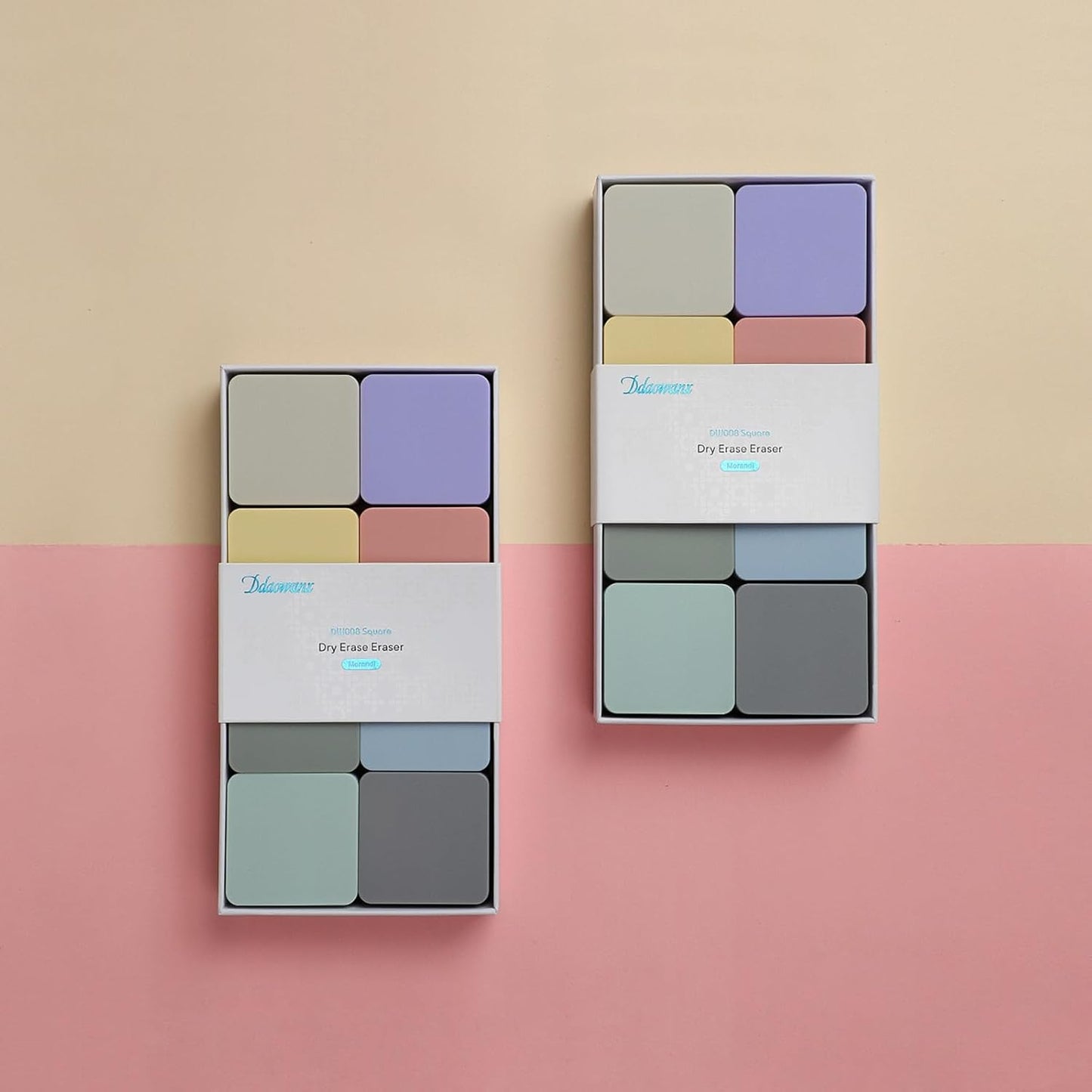 Ddaowanx Dry Erase Erasers, 2"x2",8 Pcs Aesthetics Magnetic Mini Eraser for Refrigerator Whiteboard,Classroom Teacher Supplies (8 Pack/ 8 Color)