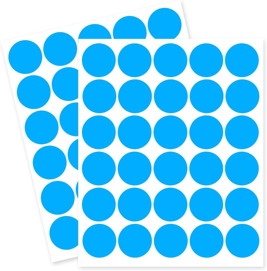 1 Inch Removable Color Code Dot Sticker Round Labels,Garage Sale Stickers Price Tags Label Blank Yard Sale Circle Dot Stickers Removable Writable Not Blurry (1050 Pack,Blue)