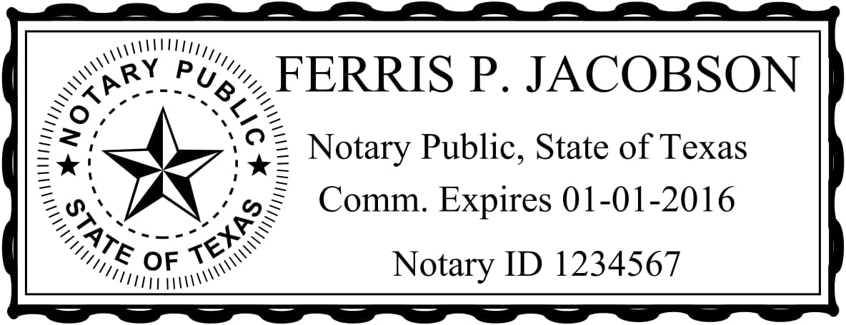 Trodat 4913 Self Ink Notary Stamp - Rectangular, Black, Red, Blue - Plastic - 7/8" x 2-3/8" Impression Area