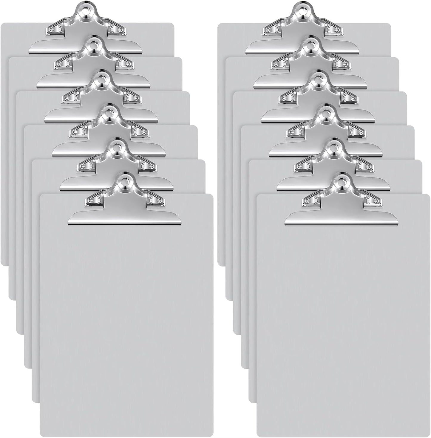 12 Pcs Metal Clipboard Heavy Duty Aluminum Clipboards 12 x 9 Inch Metal Clip Board with Low Profile Clip A4 Letter Size Document Holder for Office School Medical Jobsite Laboratory
