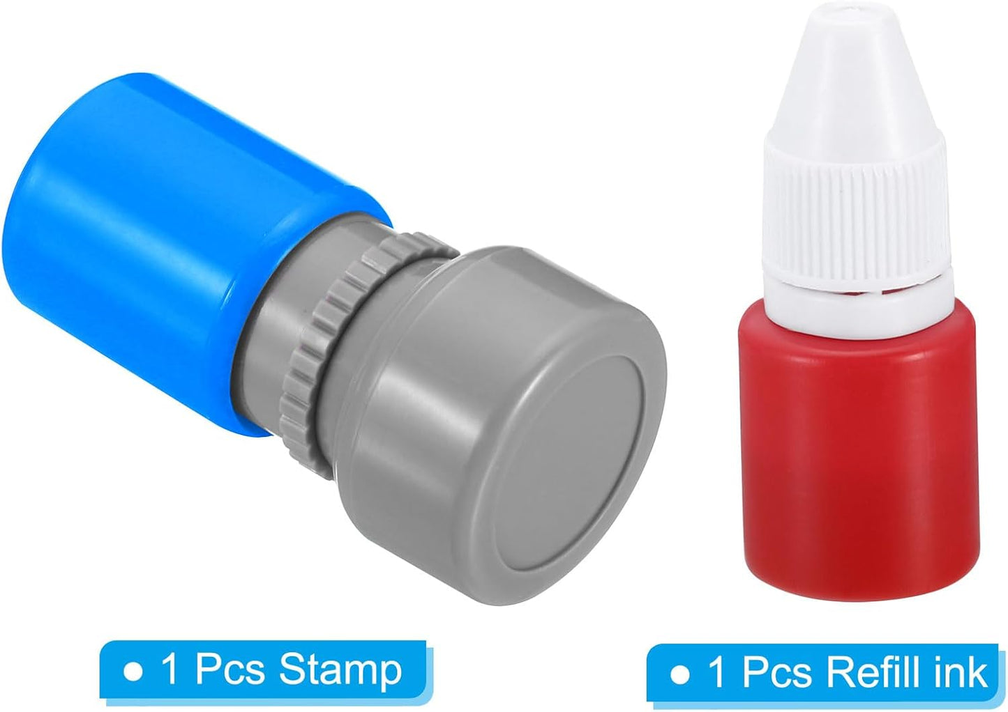 PATIKIL Number Stamps Self Inking, Numeral 20 Number Stamp Teacher Stamp Initial Stamp Ink Stamp for Class Notebook Scrapbooking DIY Craft Style 2, Red Ink