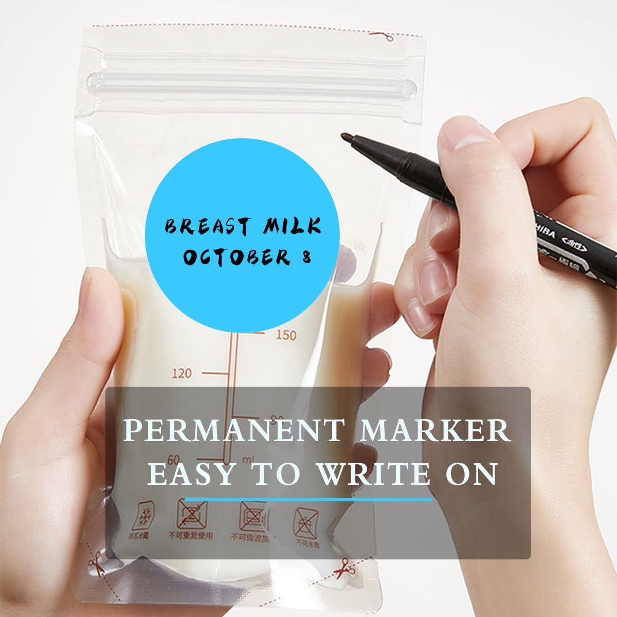 PARLAIM 3 Inch Round Color Code Dot Sticker, 500pcs Sky Blue Inventory Color Coding Circle Labels in Dispenser Box