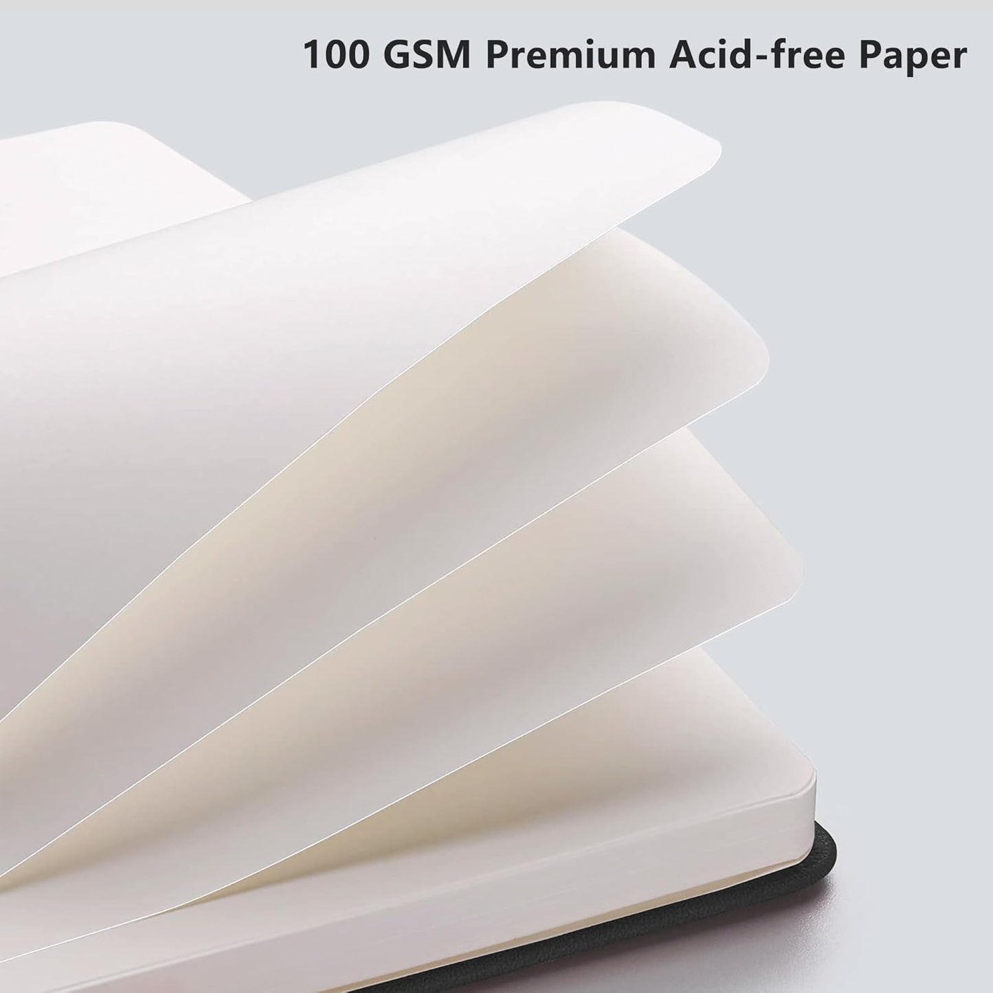 RETTACY Blank Journal Notebook, 2-Pack, 192 Pages per Pack, A5 Medium Size (5.7'' x 8.3''), Leather Hardcover, 100 GSM Thick Paper, for Sketching, Drawing, Painting (Black & Brown)