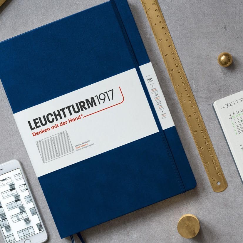 LEUCHTTURM1917 - Notebook Hardcover Medium A5-251 Numbered Pages for Writing and Journaling (Olive, Squared)