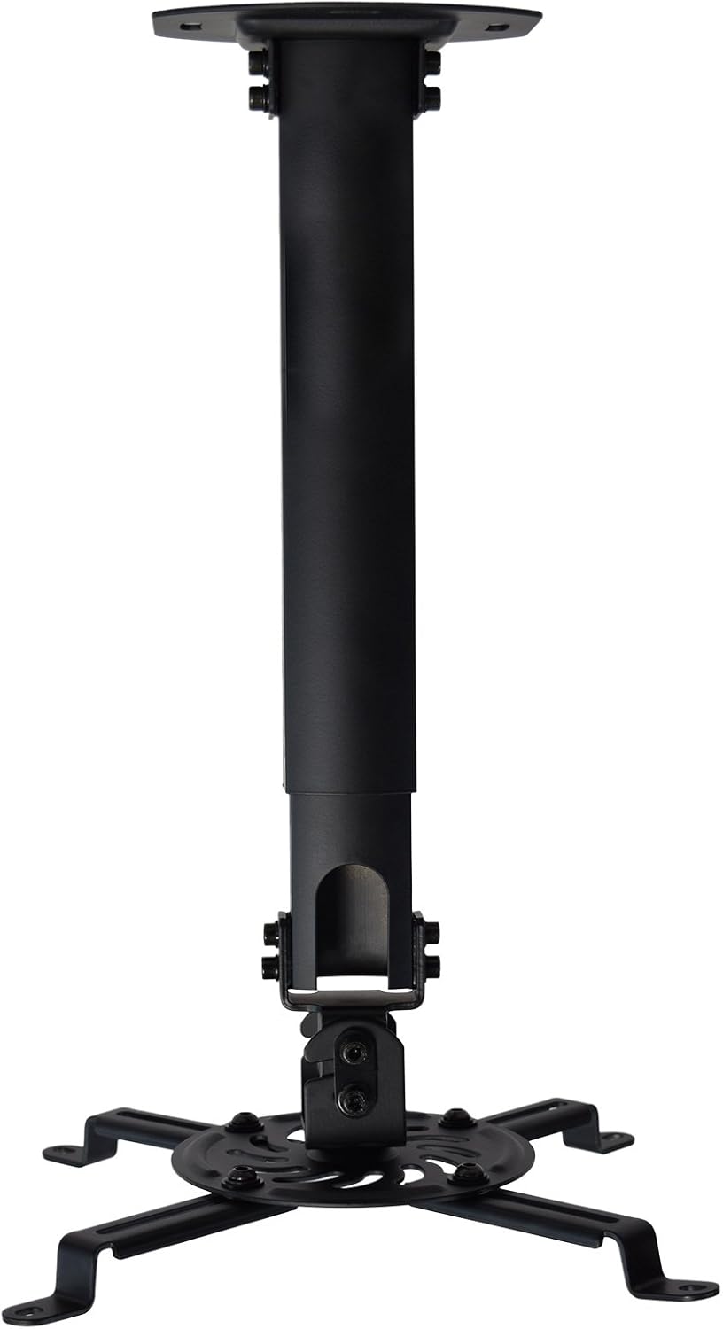 VIVO Extending Ceiling Projector Mount, Height Adjustable Projection, Up to 12.5 inch Mounting Range with 1.5 inch Mini Projector Range, Black, MOUNT-VP02B