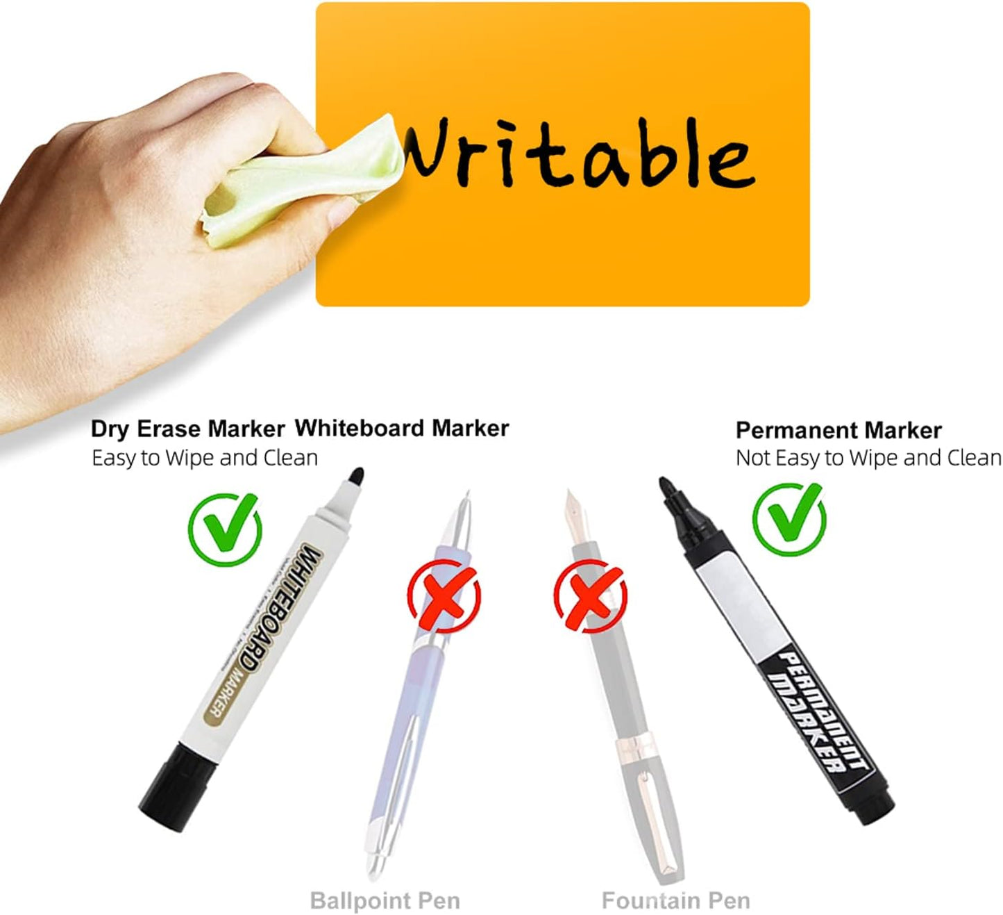 Rectangle Labels Sticker 3×5 Inch Vinyl Floor Stickers Color Coding Name Tags Roll Removable 200 PCS, Orange