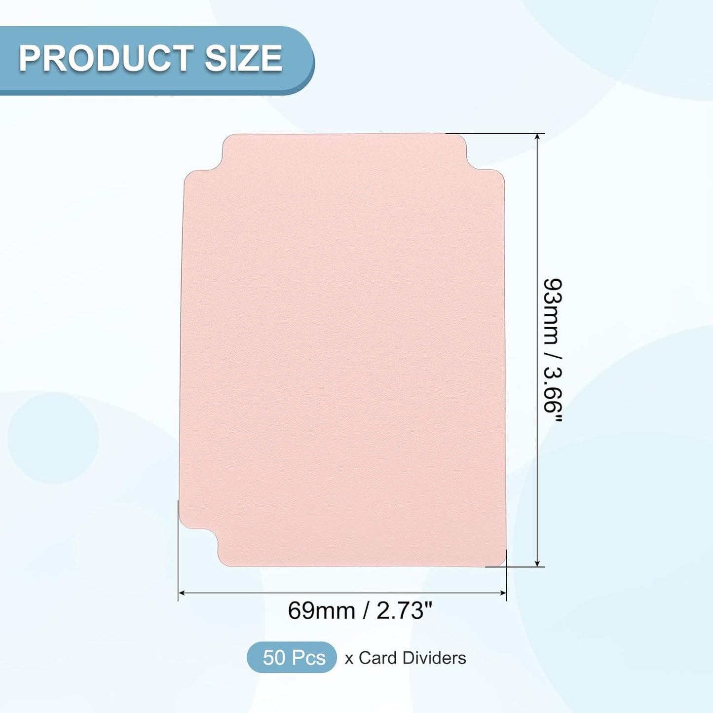 PATIKIL Trading Card Dividers, 50 Pcs Index Card Football Card Sorter Storage Boxes Organizer Tray Accessories for Sports Game Baseball Card, Pink