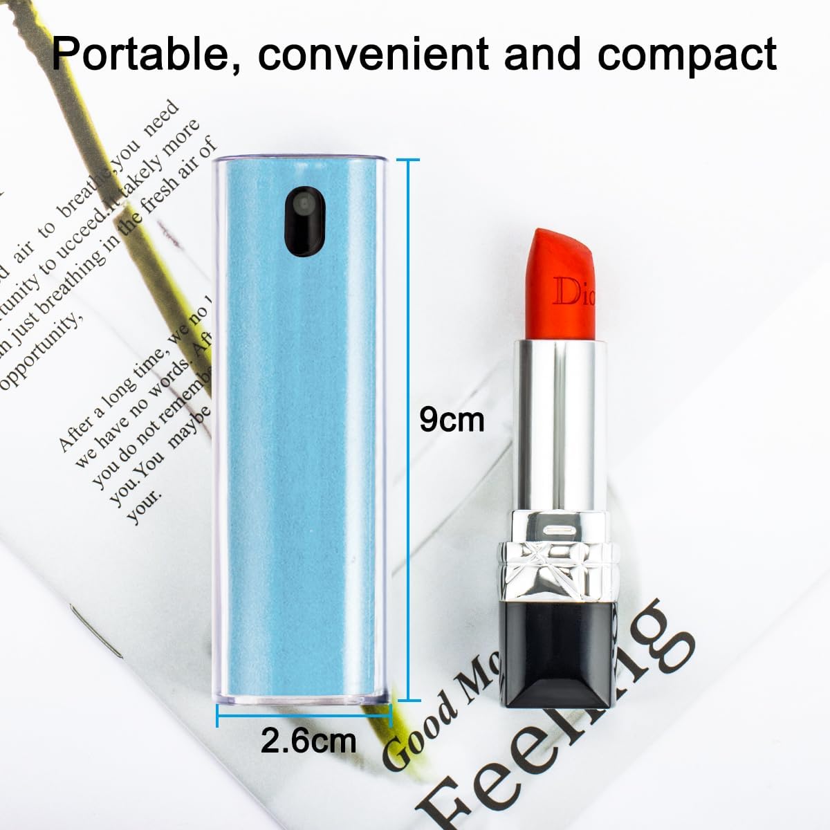 Screen Cleaner Touchscreen Mist Spray, walrfid Cleaning Kit for Electronic Phone TV, Laptop, Tablet, PC, Computer LCD Flat Screens, Eyeglasses, Compatible with iPhone iPad MacBook Pro - LightBlue