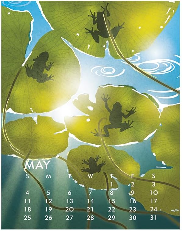 Linnea Design 2025 Desktop Calendar 5 x 7" Artwork by Johanna Riley