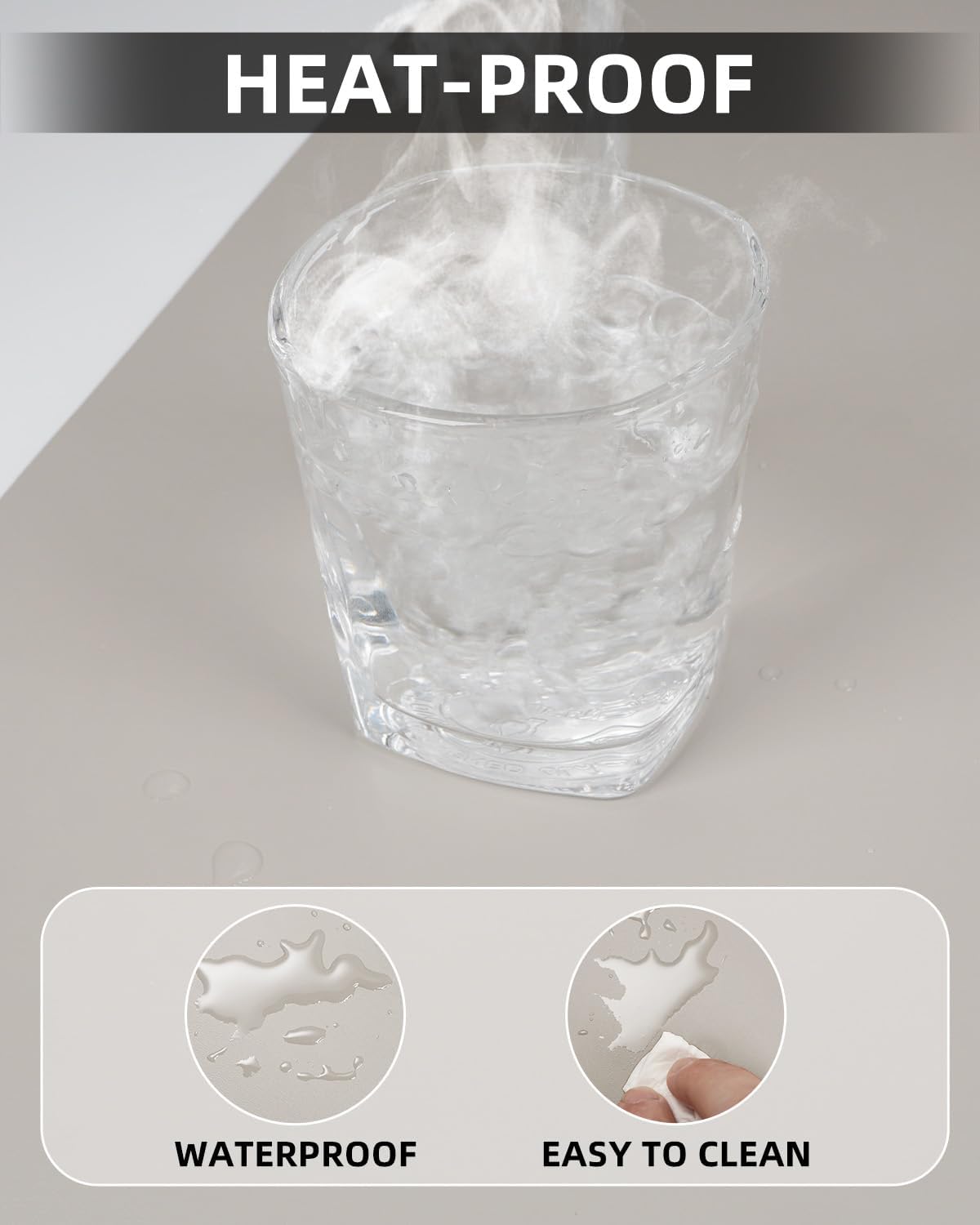 Extra Large Desk mat, Leather Desk Pad Protector,Office Desk Mat,Mouse Pad, Non-Slip Desk Blotter, Laptop Desk Pad, Waterproof Desk Writing Pad for Office&Home (Light Grye, 55" x 17")