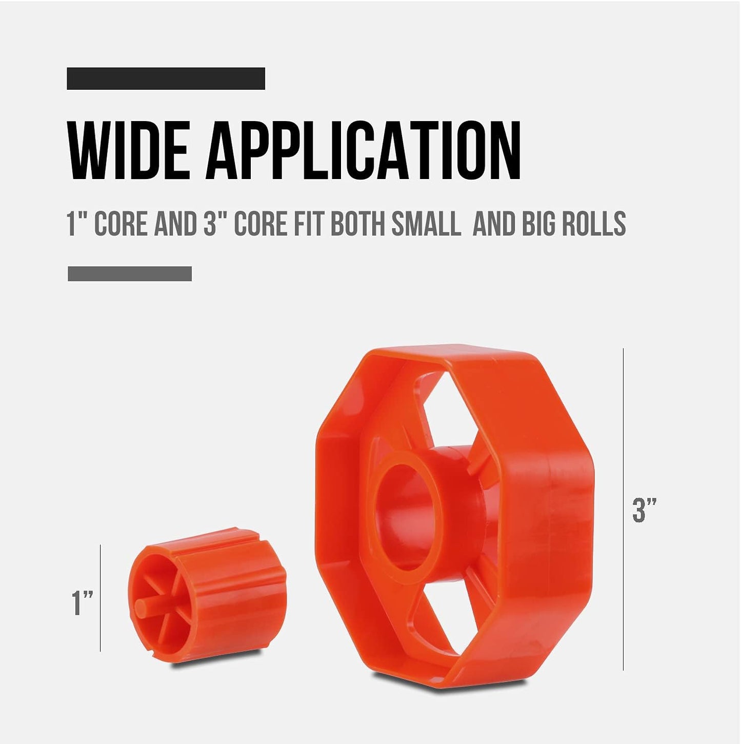 Lichamp 2 Pack Desktop Tape Dispenser Holder with Large 3 Inch Core for Masking, Heat Transfer Sublimation, Painters, Freezer and Kitchen Tapes, 0228BK