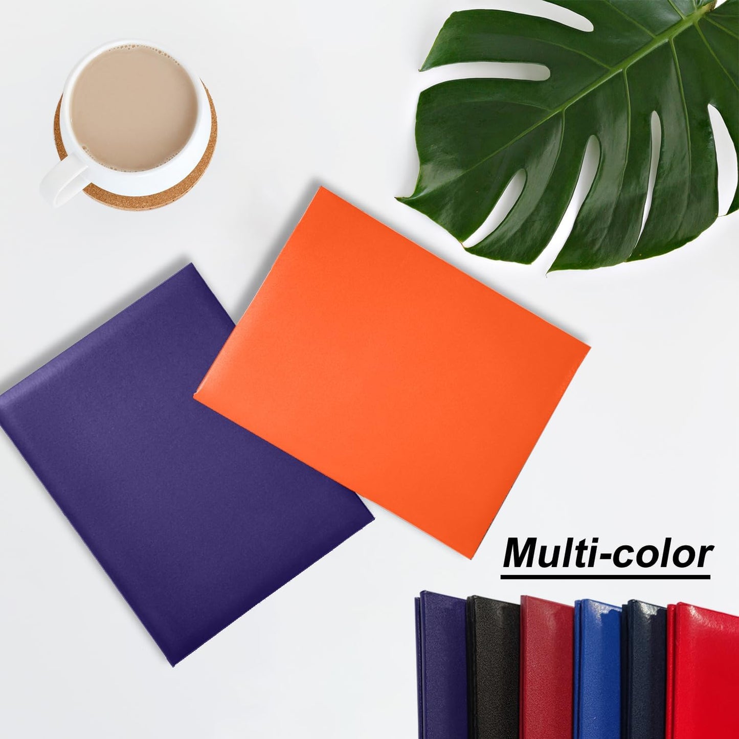Certificate Holders 8.5"x11" Graduation Diploma Cover Document Leather Folders,Orange-2 Pack
