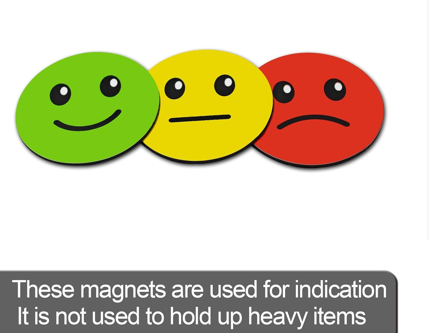 60 Pcs 1” Red Green Yellow Smiley Face Magnets, Colored Magnetic Dots for Whiteboard, Refrigerator, Office, Classroom (60, Red/Green/Yellow-Colors)