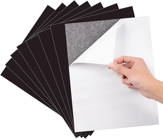 Adhesive Magnetic Sheets for Letter Size 8.5x11 (Pack of 8),Magnet Sheets with Self-Stick Adhesive for Home/Classroom/Office,Easy Cut DIY Paper Craft Magnet