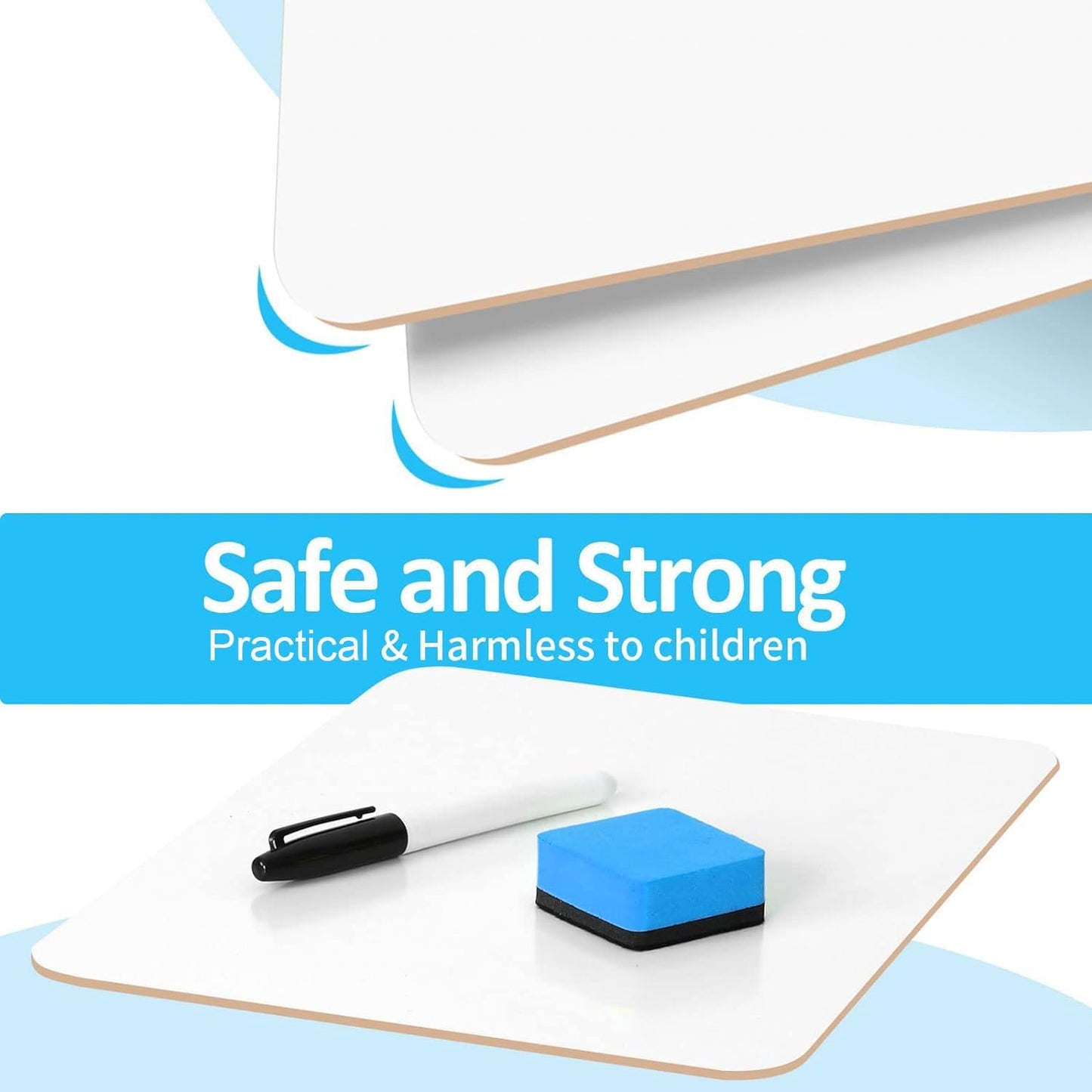 Dry Erase LapBoards, PANDRI 26 Pack Double Sided 12.5 x 9 Inch Whiteboards with 26 Erasers and 26 Markers, Dry Erase Boards for Students Classroom Teacher Supplies