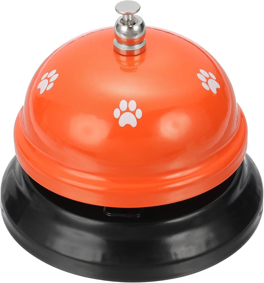 uxcell Desk Service Call Bell, 2.95 Inch Metal Dinner Service Bell Ring for Hotel Restaurant Reception Area and Wedding Party Events, Orange