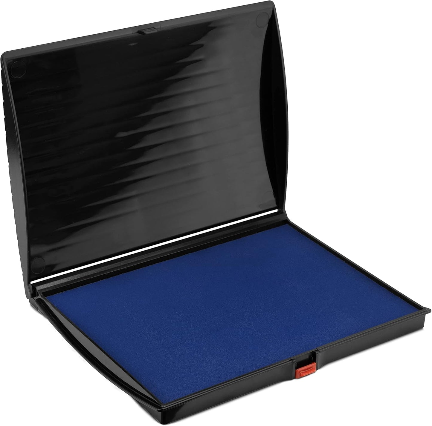 Large Premium Blue Ink Stamp Pad - 5" by 7" - Quality Felt Pad - Case with Closing snap