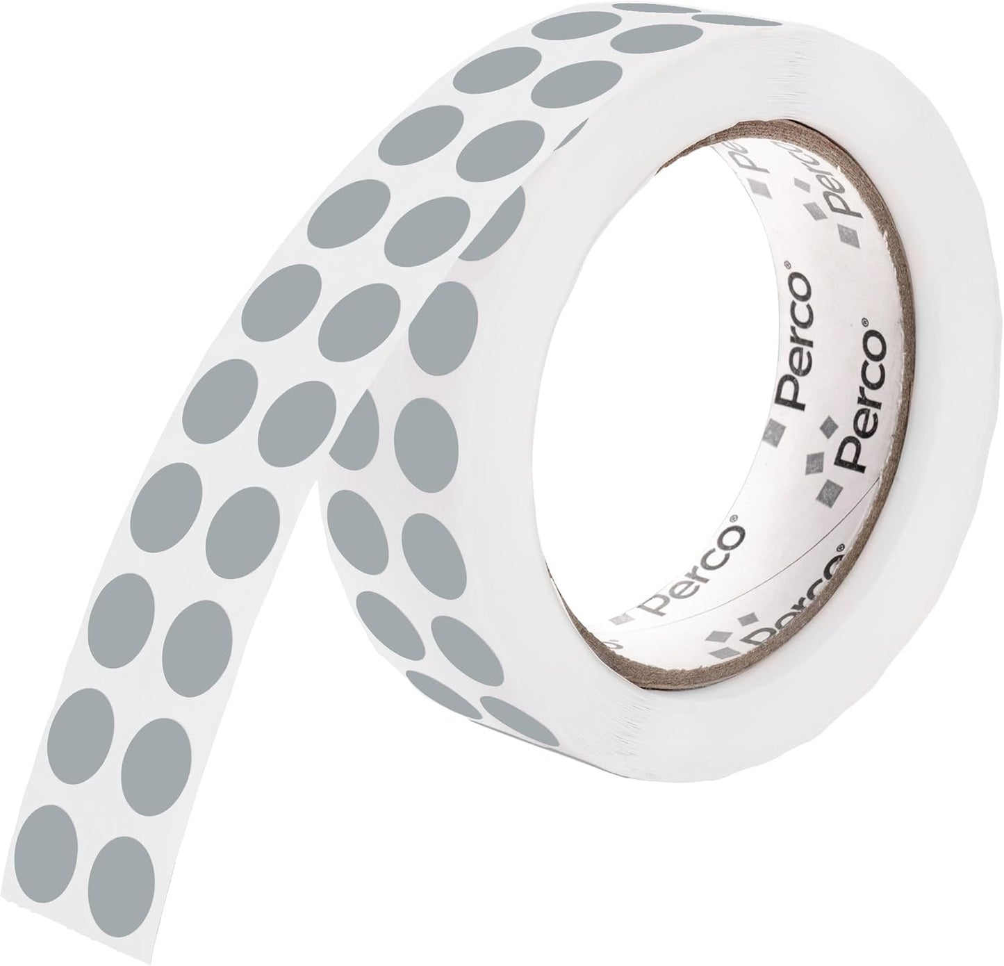 Perco Grey 1/2-Inch Round Circle Dot Sticker Labels with Easy Peel Perforation - 3,000 Labels per Roll - Strong Adhesion, Vibrant Colors for Organizing, Crafting & More - Made in USA