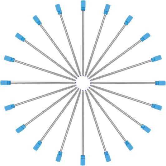 Refill 2.75" (20pcs) Replaceable Ballpoint Pen Refill, Blue Ink 1mm midpoint Metal Refill (Blue Refill)