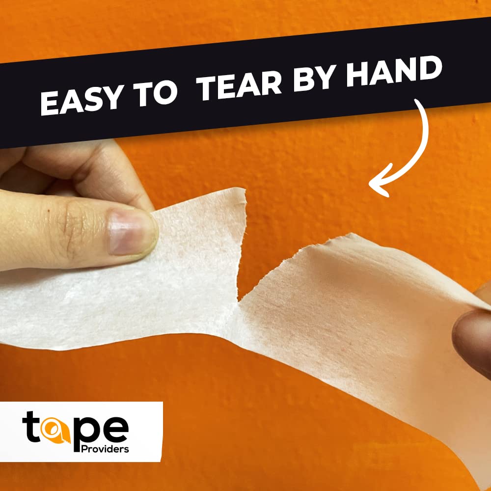 WOD MT5 Utility Grade Masking Tape, 2 inch x 60 yds. for Home or Office air-Dry Painting, Labeling, & Packing. Leaves no Residue