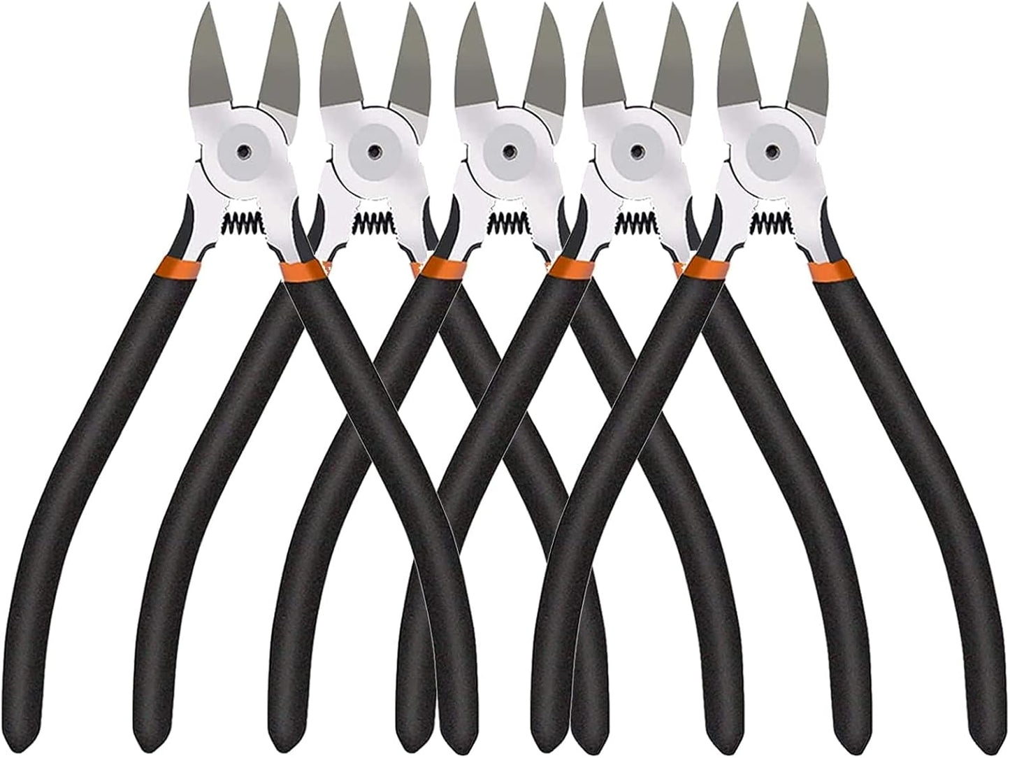 BOENFU Wire Cutters Heavy Duty 5 Pack Side Cutters 6 Inches Wire Snips Flush Cut Pliers Metal Cutting Tool for Crafting, Floral, Artificial Flowers, Chicken Wire, Electrical