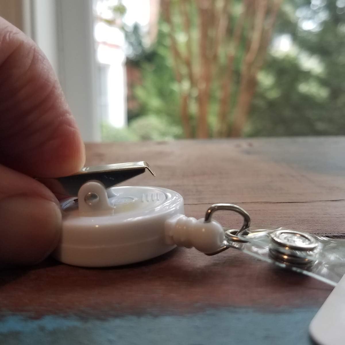 Bulk 100 Pack - Premium Retractable Badge Reels with Alligator Swivel Clip on Back by Specialist ID (White)