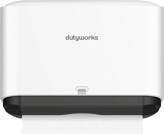 Paper Towel Dispenser Wall Mount, Multifold Paper Towel Holder Adhesive Hand Towel Dispenser for Bathroom Kitchen Commercial, White