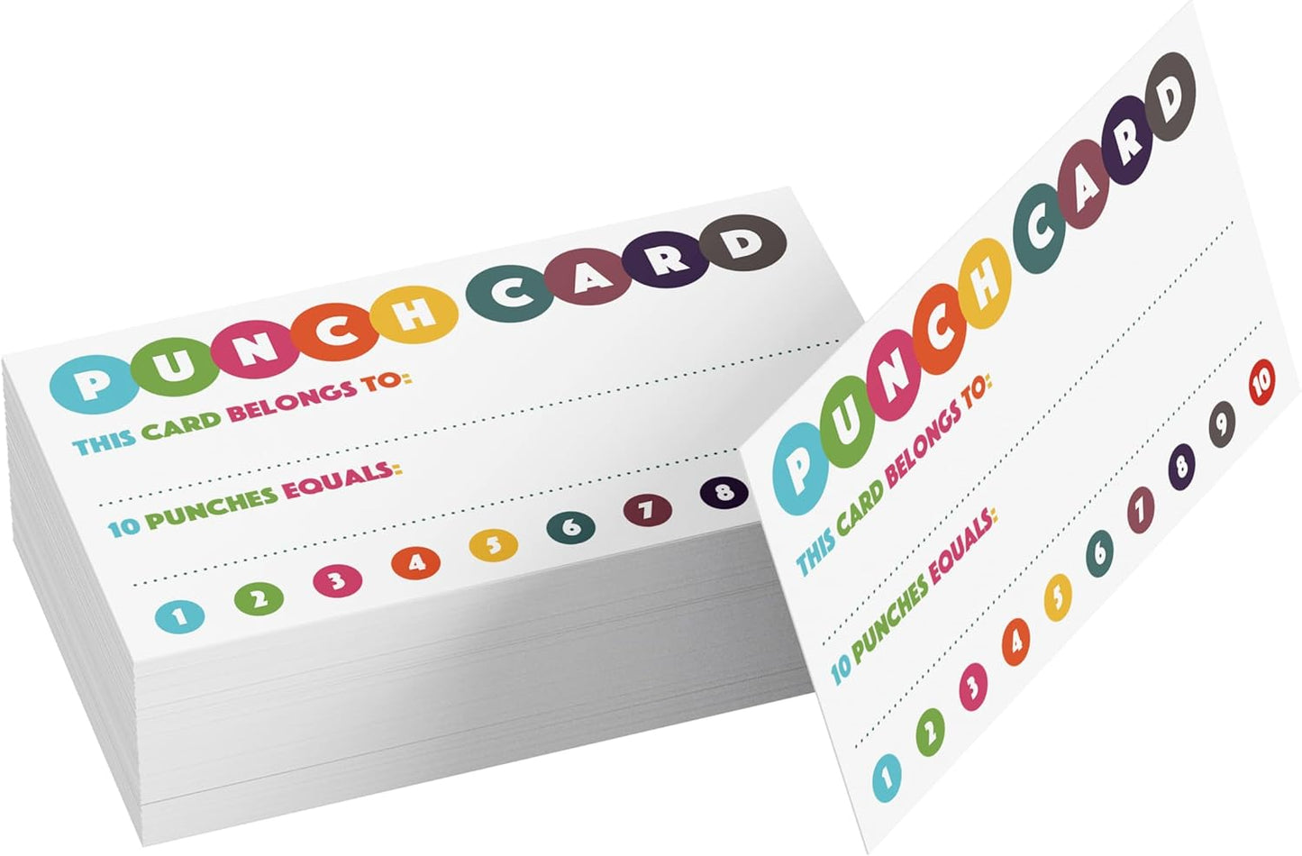500-Pack Extra-Thick Cardstock Punch Cards - 2 x3.5 inches - Classroom, Home, School, Business Loyalty - Motivate, Reward, and Track Progress