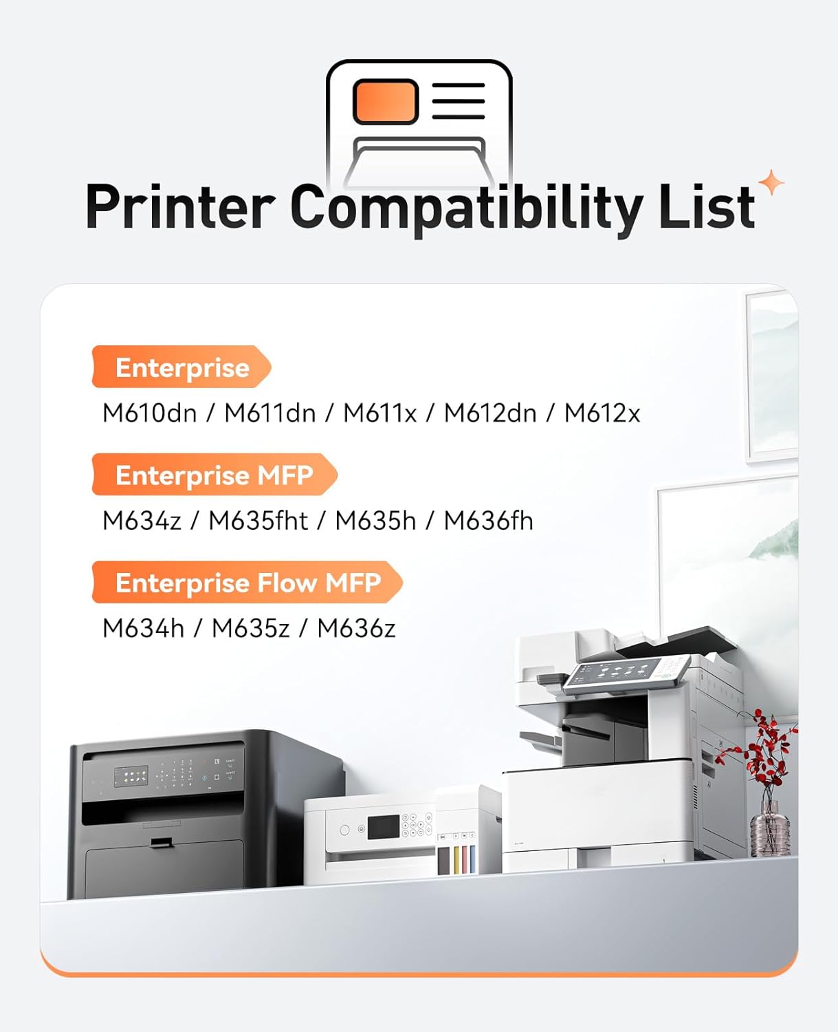 147A Black Toner Cartridge 1-Pack High Yield with Chip Replacement for HP 147A W1470A Toner Cartridges Compatible with HP Laser Jet Enterprise Flow MFP M634h M635z M636z M610dn M611dn M612dn Printer