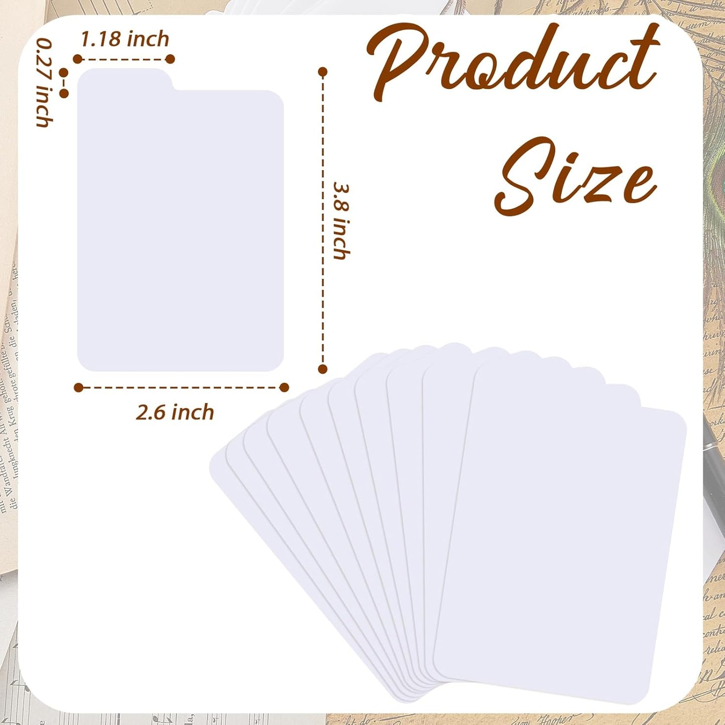 Lewtemi White Trading Card Dividers Plastic Card Separators Organizer for Sport Game Business Storage, 2.6 x 3.8 Inch/ 66 x 97 mm(50 Pieces)