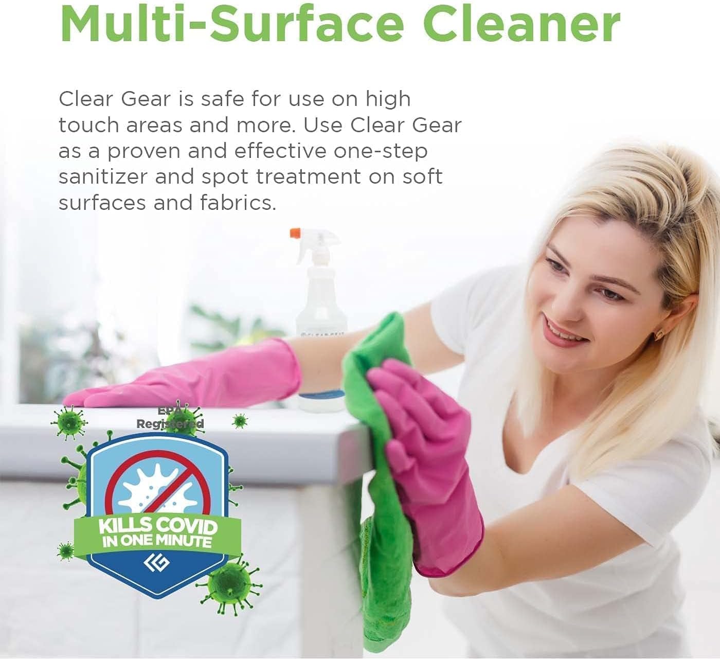 Disinfectant Cleaner, and Deodorizer For Sports Equipment, Gyms, and Fitness Centers - EPA-Registered, Hospital Grade, Made in USA - 1-Pack of 32 Oz Bottle Disinfecting Spray