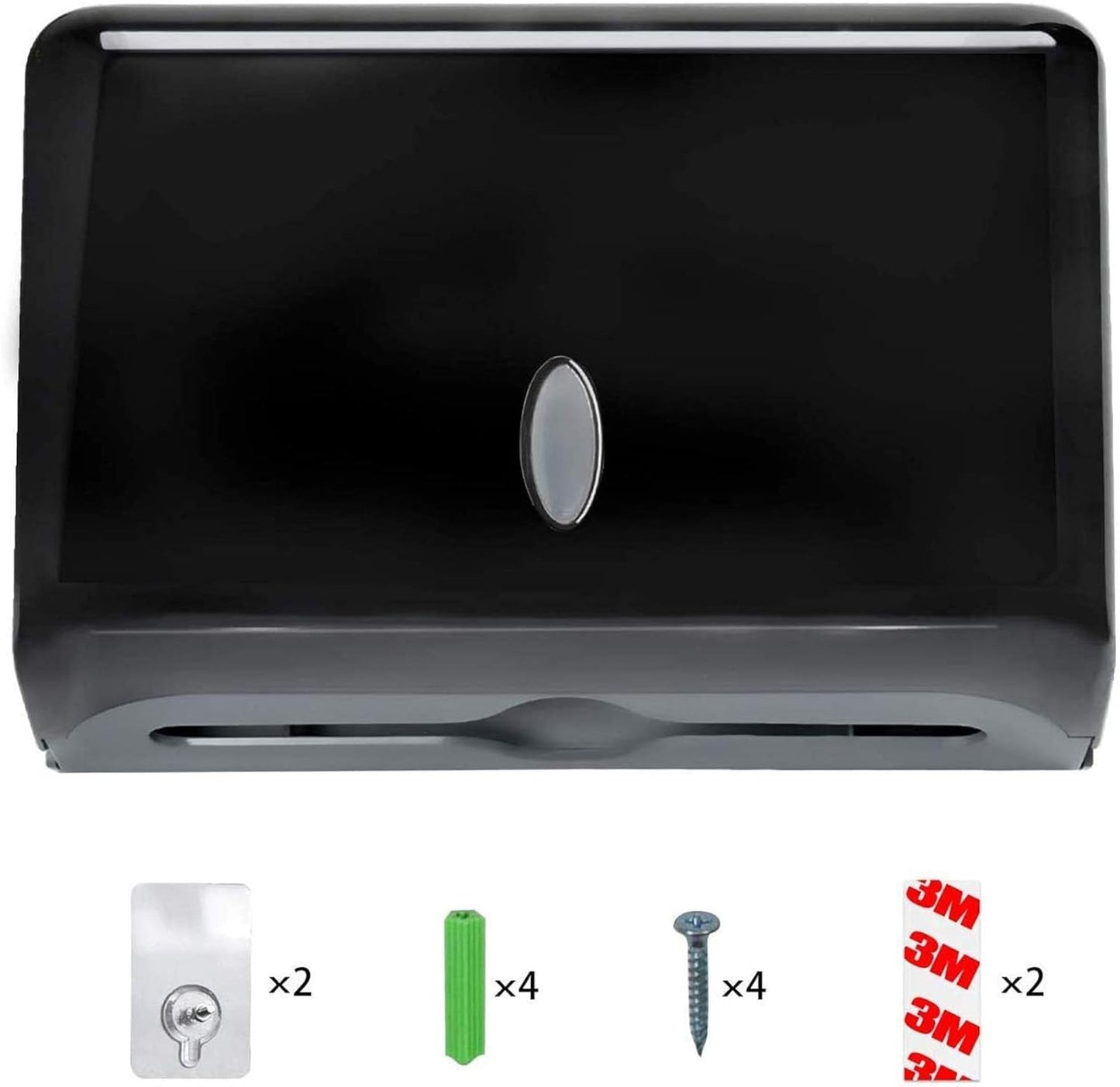 AILELAN Paper Towel Dispenser, Commercial Toilet Tissue Dispensers Wall Mount Paper Towel Holder Multifold/C-Fold Paper Towel Dispenser for Kitchen and Restroom Decor (Black)