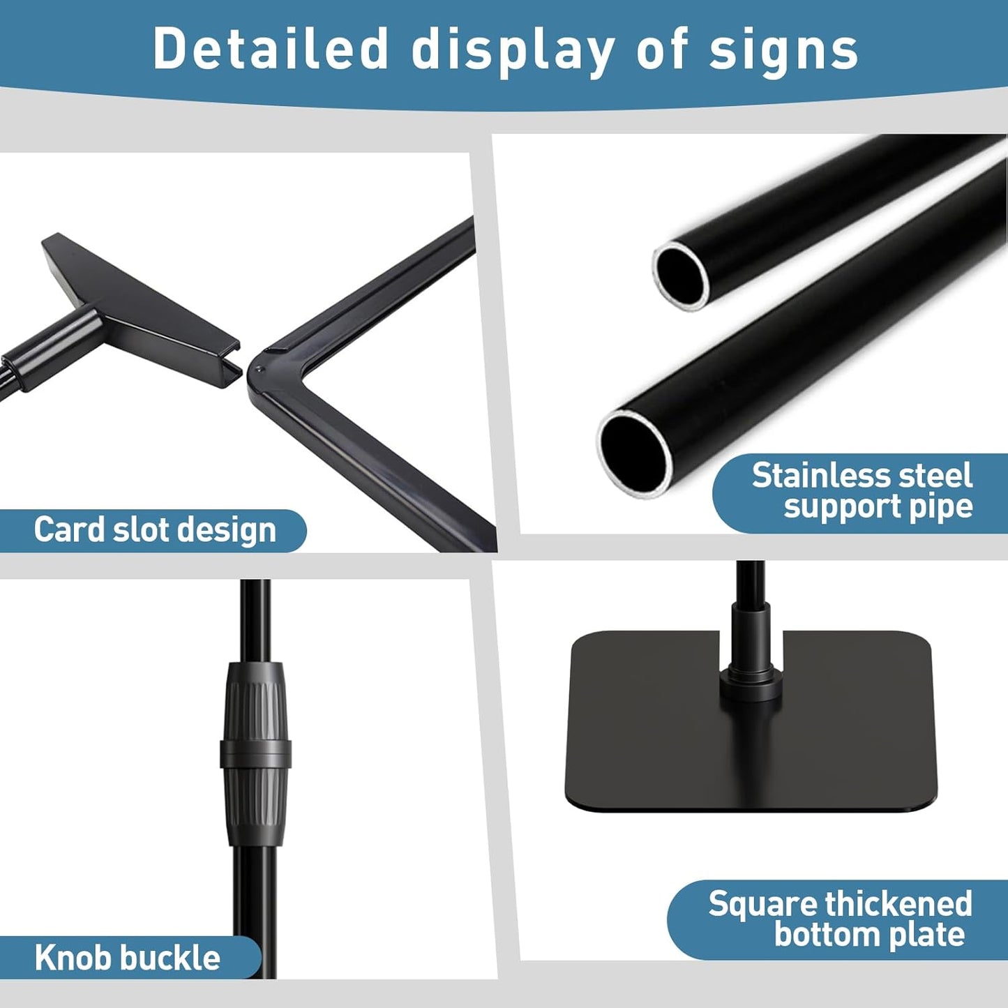 Sign Holder Stand 8.5 x 11,Sign Stand for Display,Adjustable Sign Holders For Table Top,Table Sign Holders