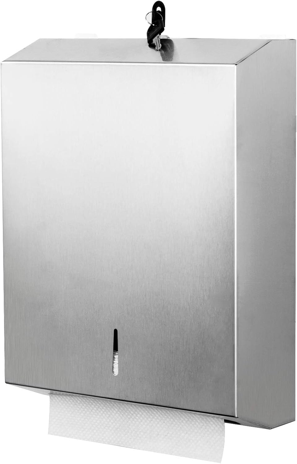 Paper Towel Dispenser Wall Mount Commercial, Fingerprint -Proof Paper Towel Holder for c-fold/Multi-fold/Tri-fold, Touchless Hand Towel Dispenser with Lock