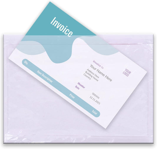 Packing List Pouches, Shipping Label Envelopes Clear Adhesive Top Loading Packing List (6" x 9" - 200 Pcs)