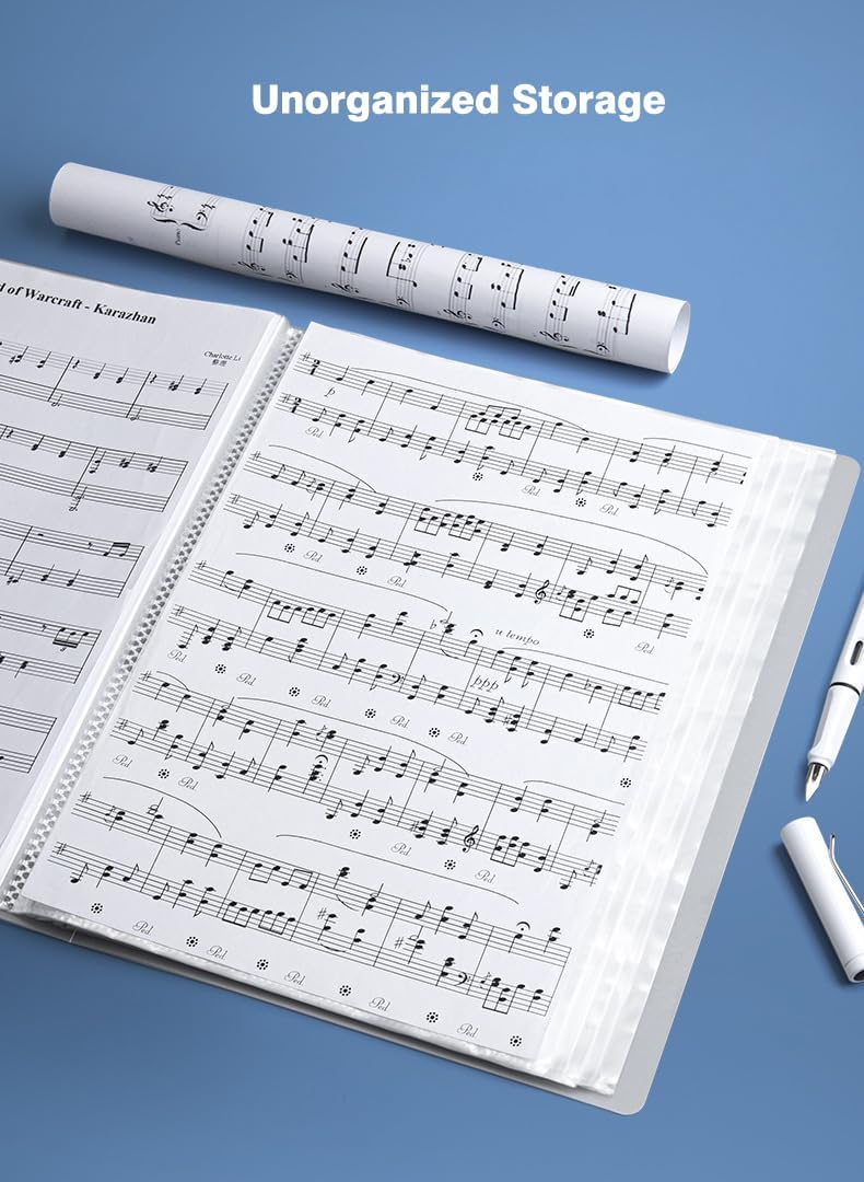 A4 80 Pockets 160/Sides Display Book Paper Document Holder, Business Presentation Book Presentation Folder (80 Pockets Transparent White)