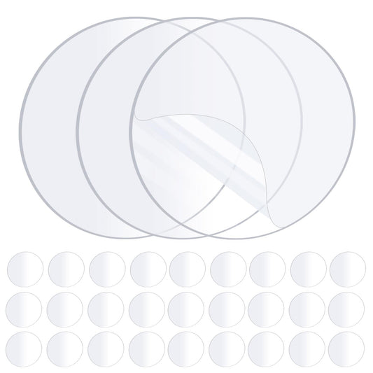 30PCS Heavy Duty Double Sided Adhesive Mounting Circle Tape- Waterproof,Strong Adhesion,Clear, High Strength,No Residue Removability for Hanging,Wall Mounting, Home Decor,Adhesive for Shower